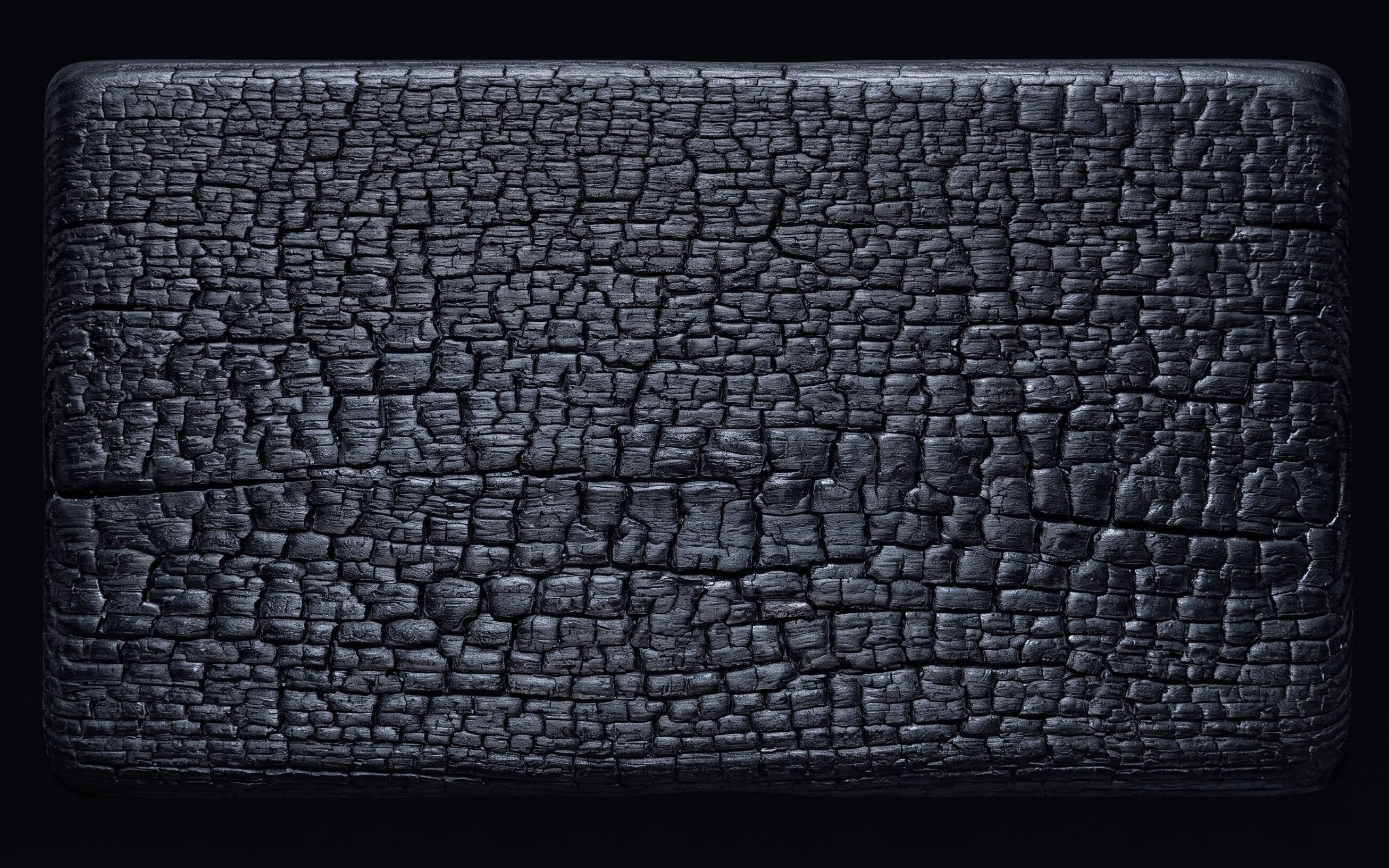 Charred timber